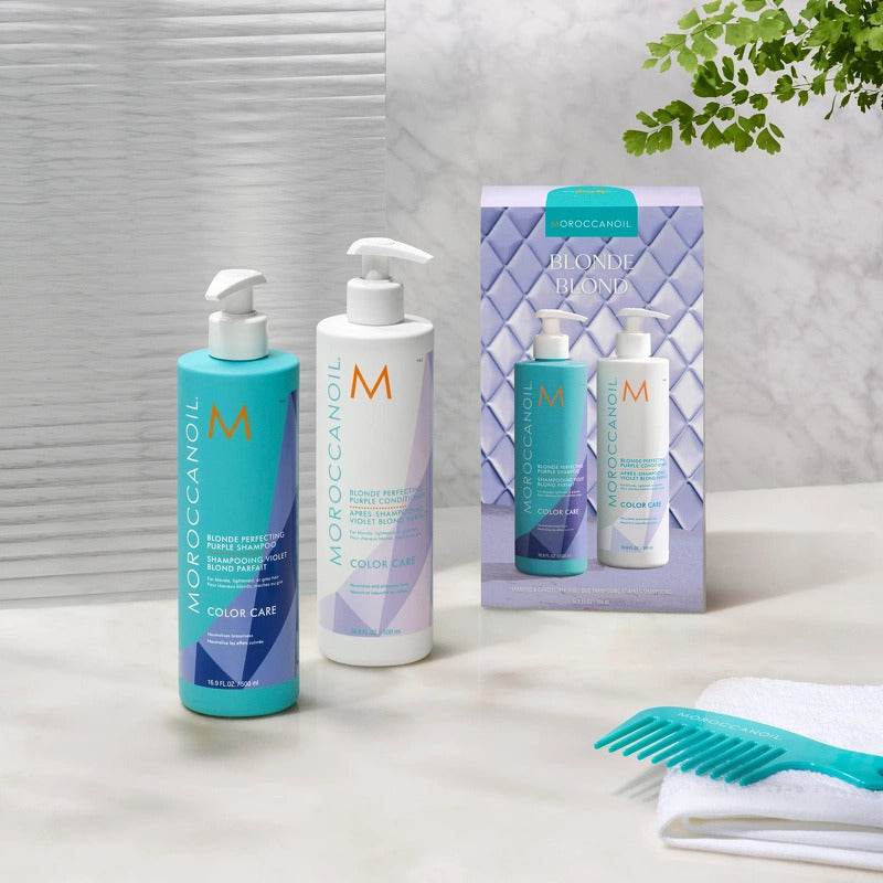 Moroccanoil Duo Box Blonde Shampoo + Conditioner - 500ml
