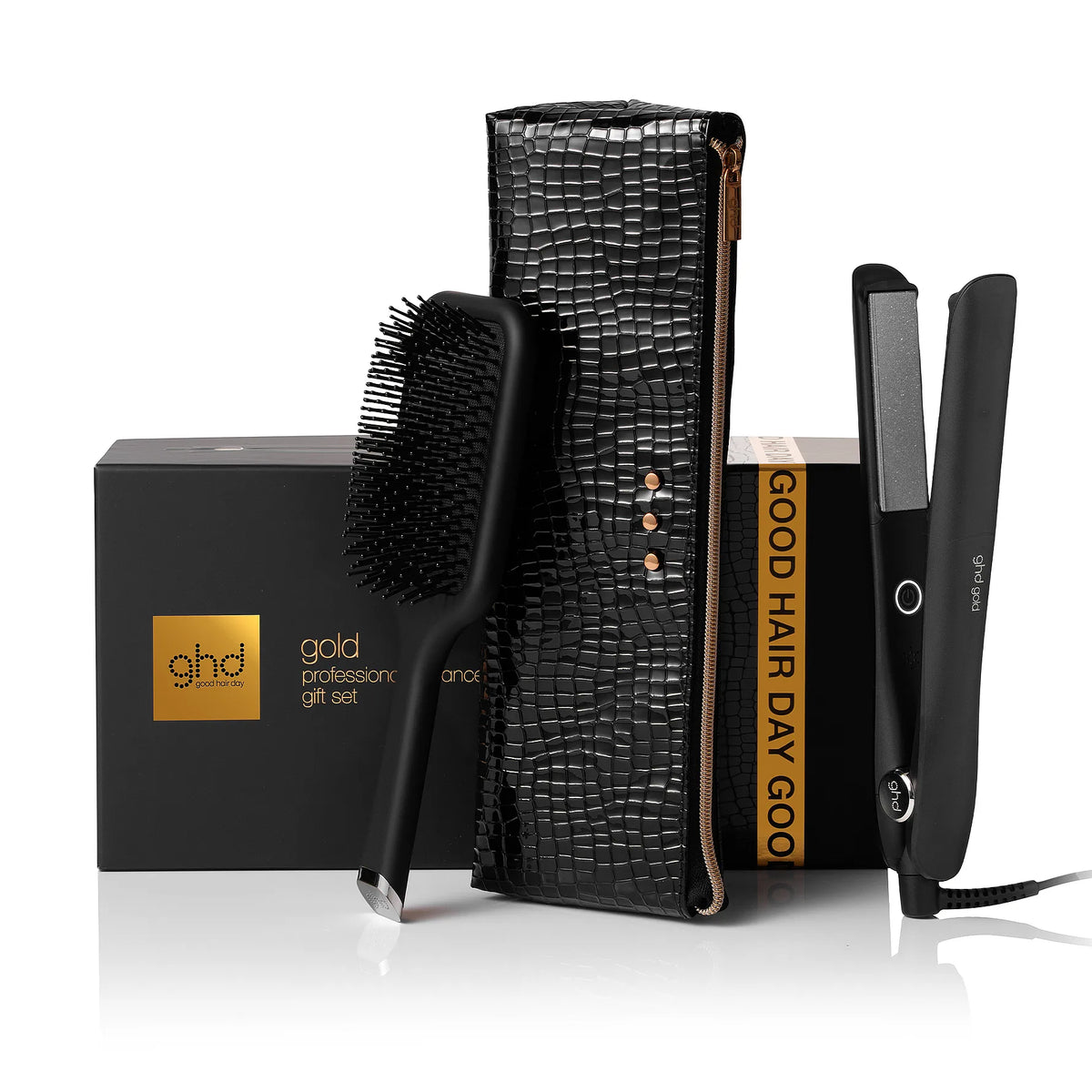ghd Gold Set With Brush & Bag Christmas