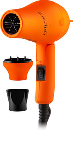 Gettin FLUO Mini Rejsehårtørrer - Flere Farver - Orange - Freshhair